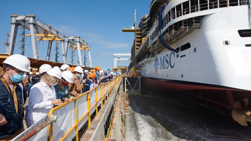 MSC Seashore float out