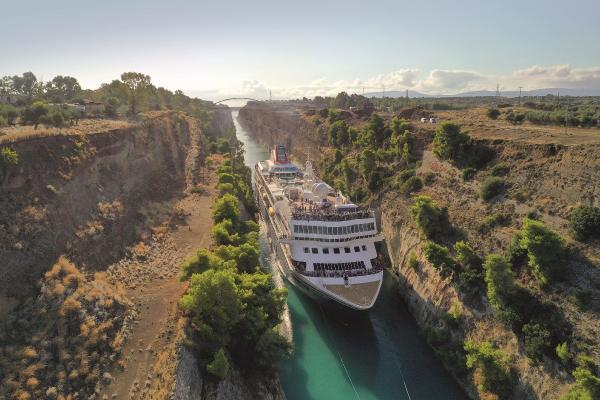 Fred Olsen Corinth Canal cruise on Braemar
