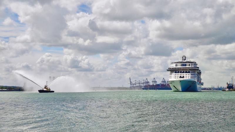 MSC Cruises' MSC Virtuosa in Southampton for domestic cruises
